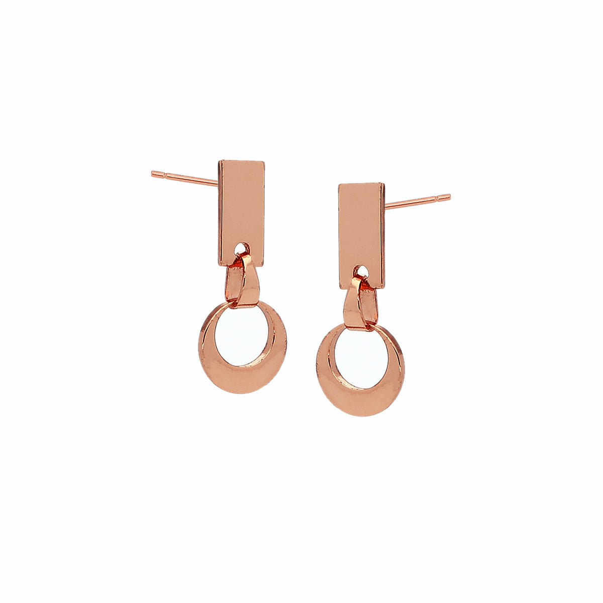 Pretty Cubic Zirconia Hoop Earrings