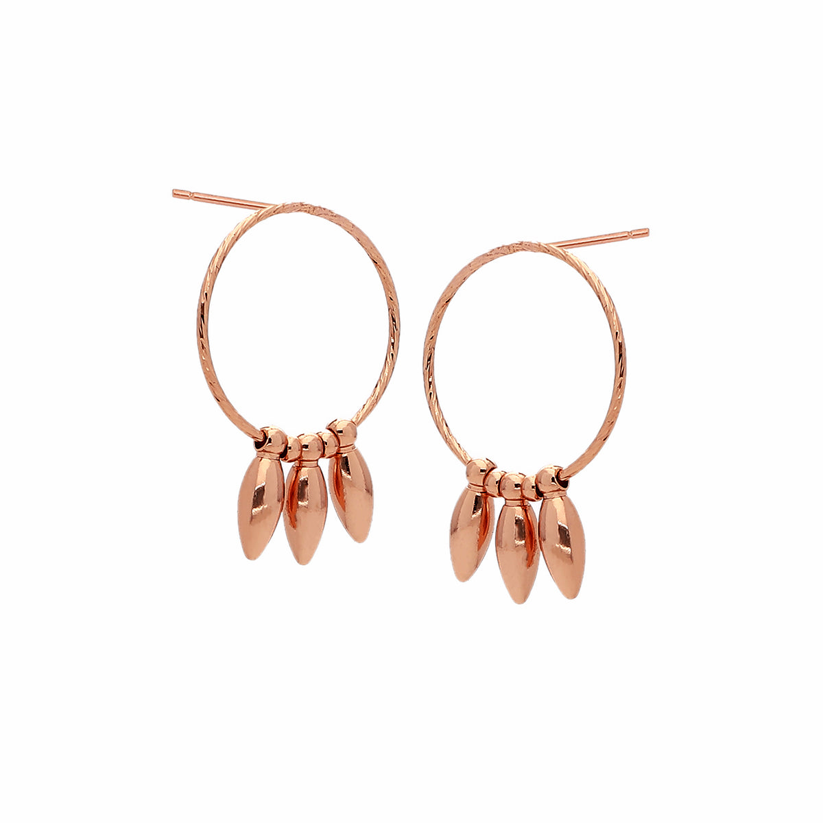 Chic Cubic Zirconia Hoop Earrings