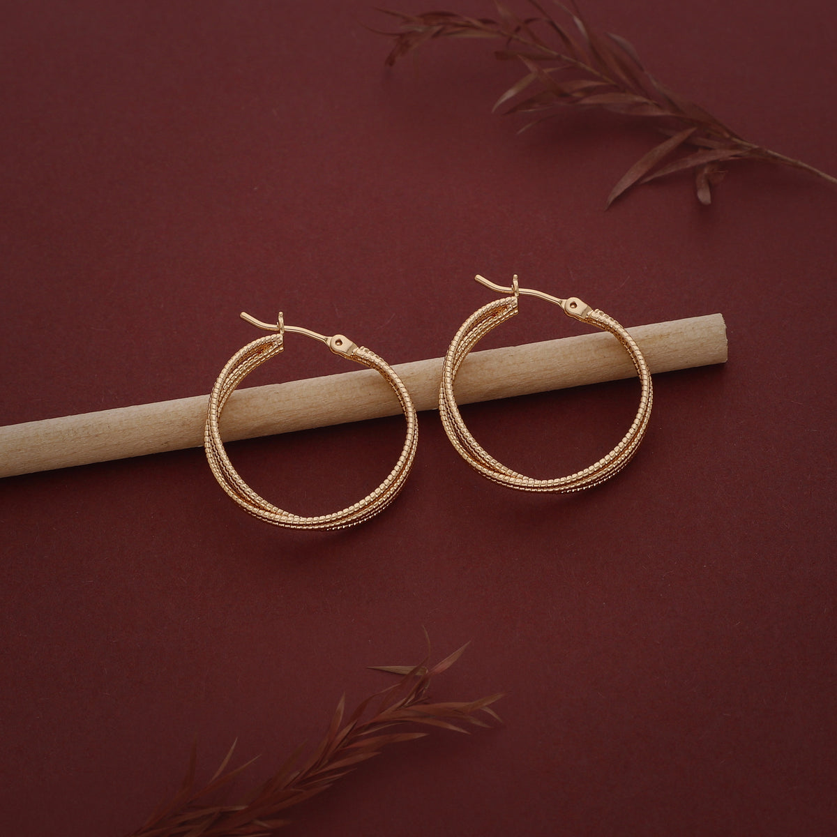 Slim Round Hoop Earring