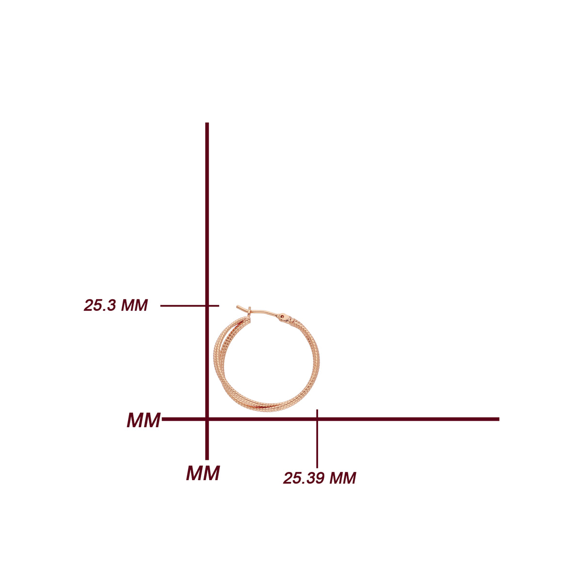 Slim Round Hoop Earring