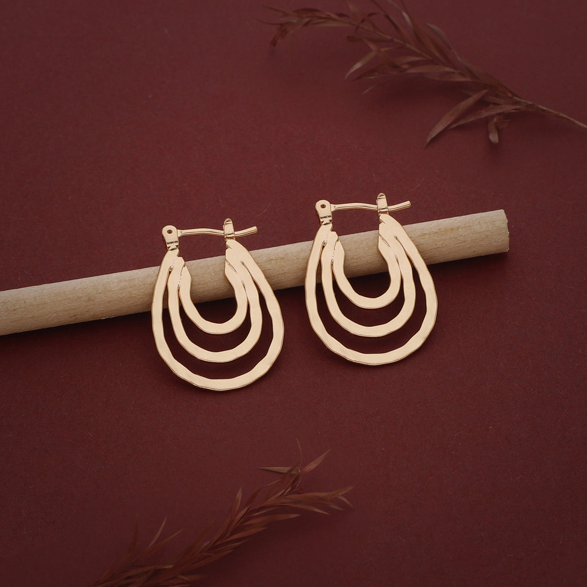 Double Line Hoop Earring