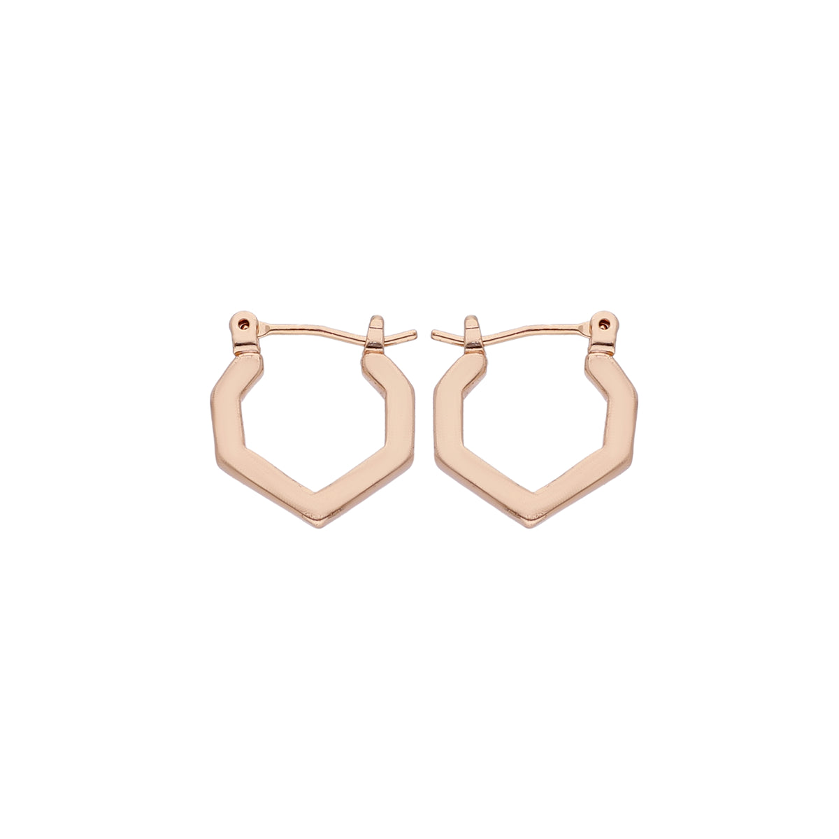 Hexagon Hoop Earring