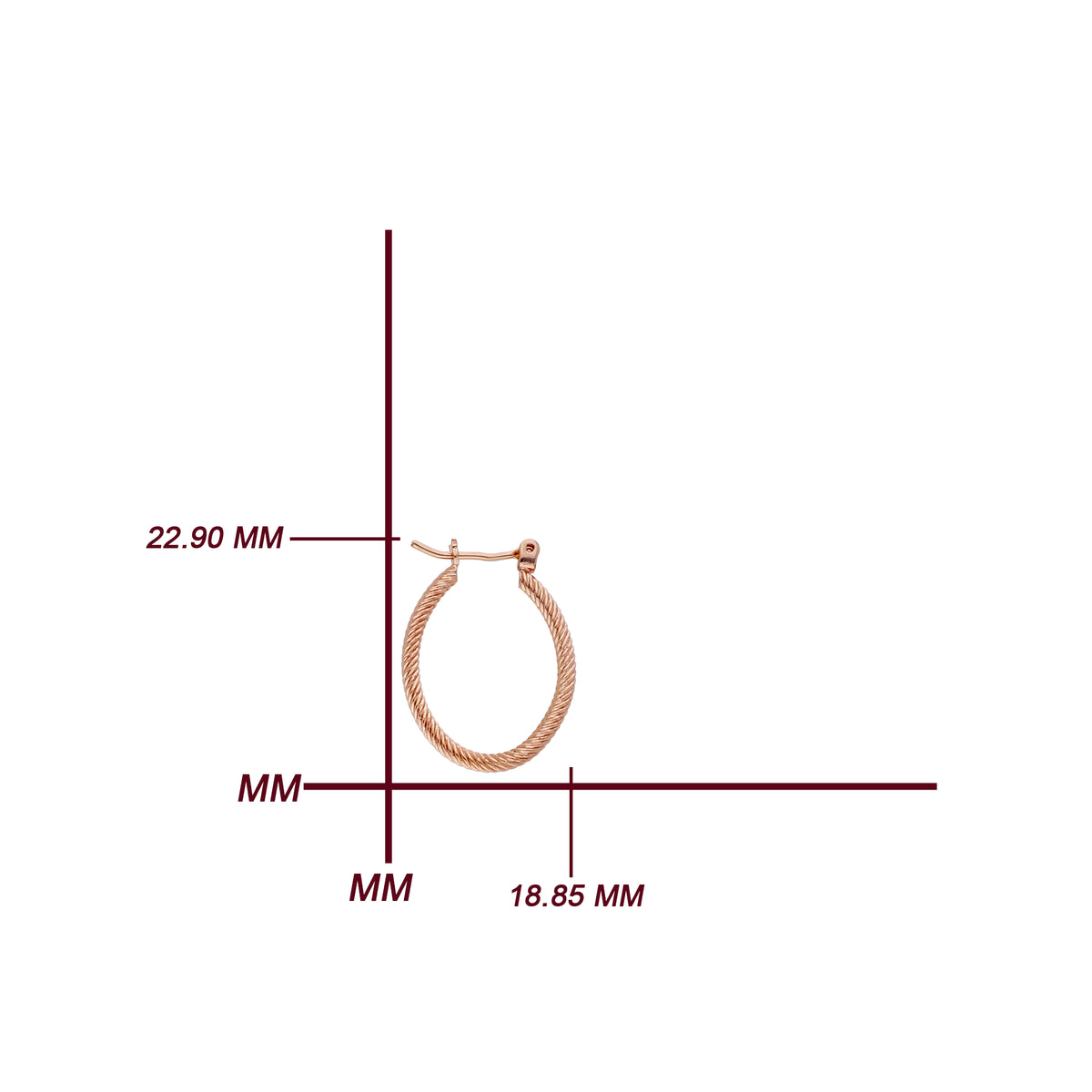Slim Oval Hoop Earring