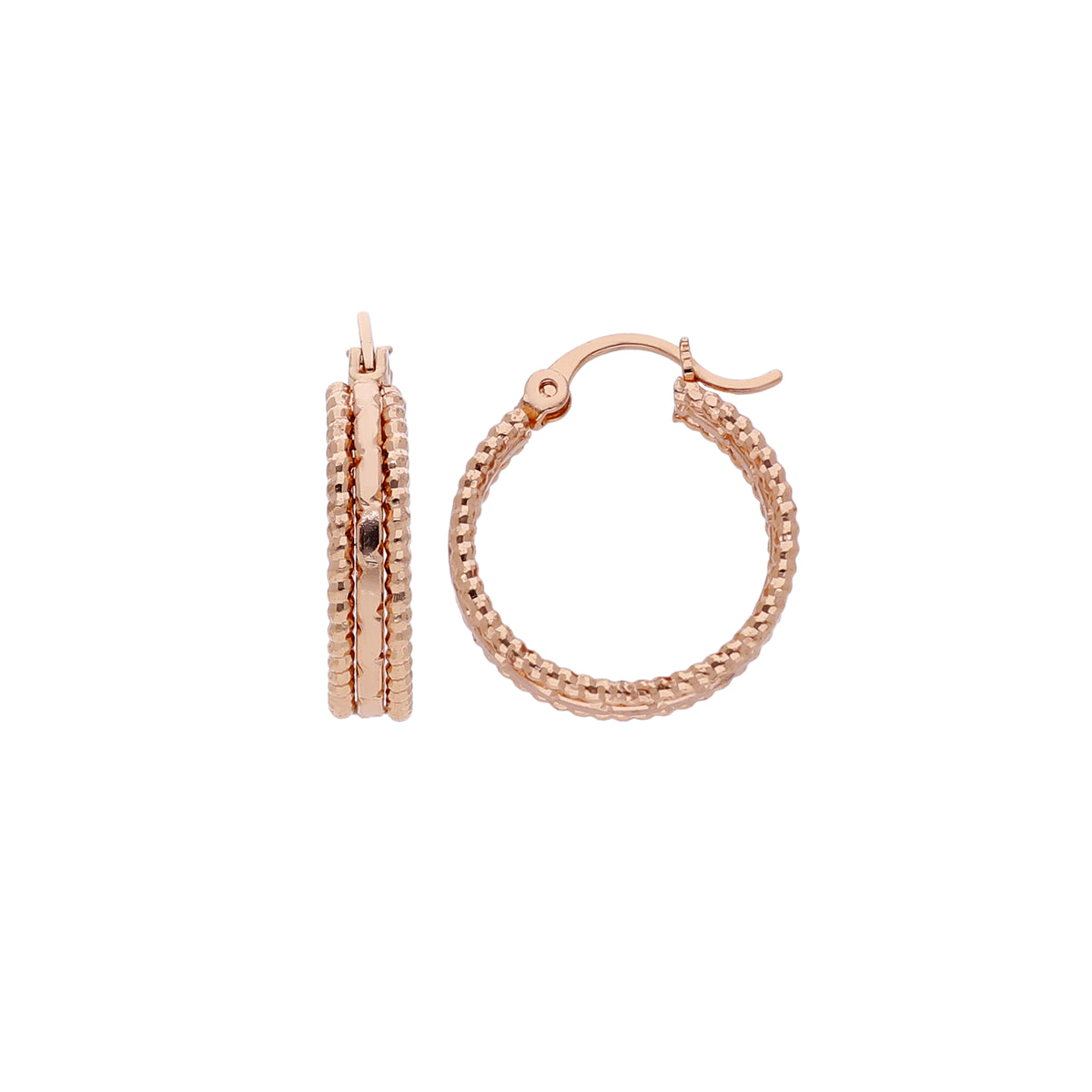 Crystal Beaded Hoop Earring