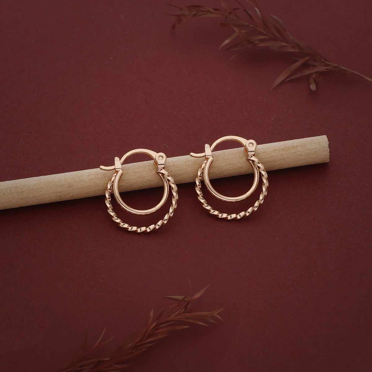 Textured Hoop Earring