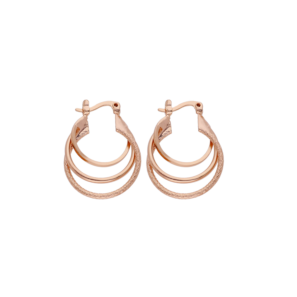 Triple Ring Hoop Earring