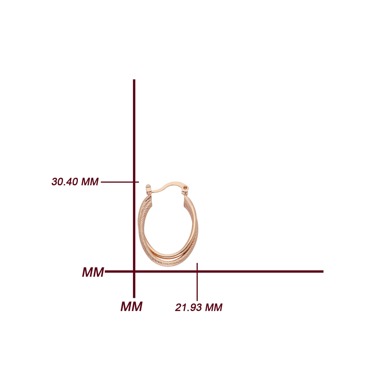 Slim Double Hoop Earring