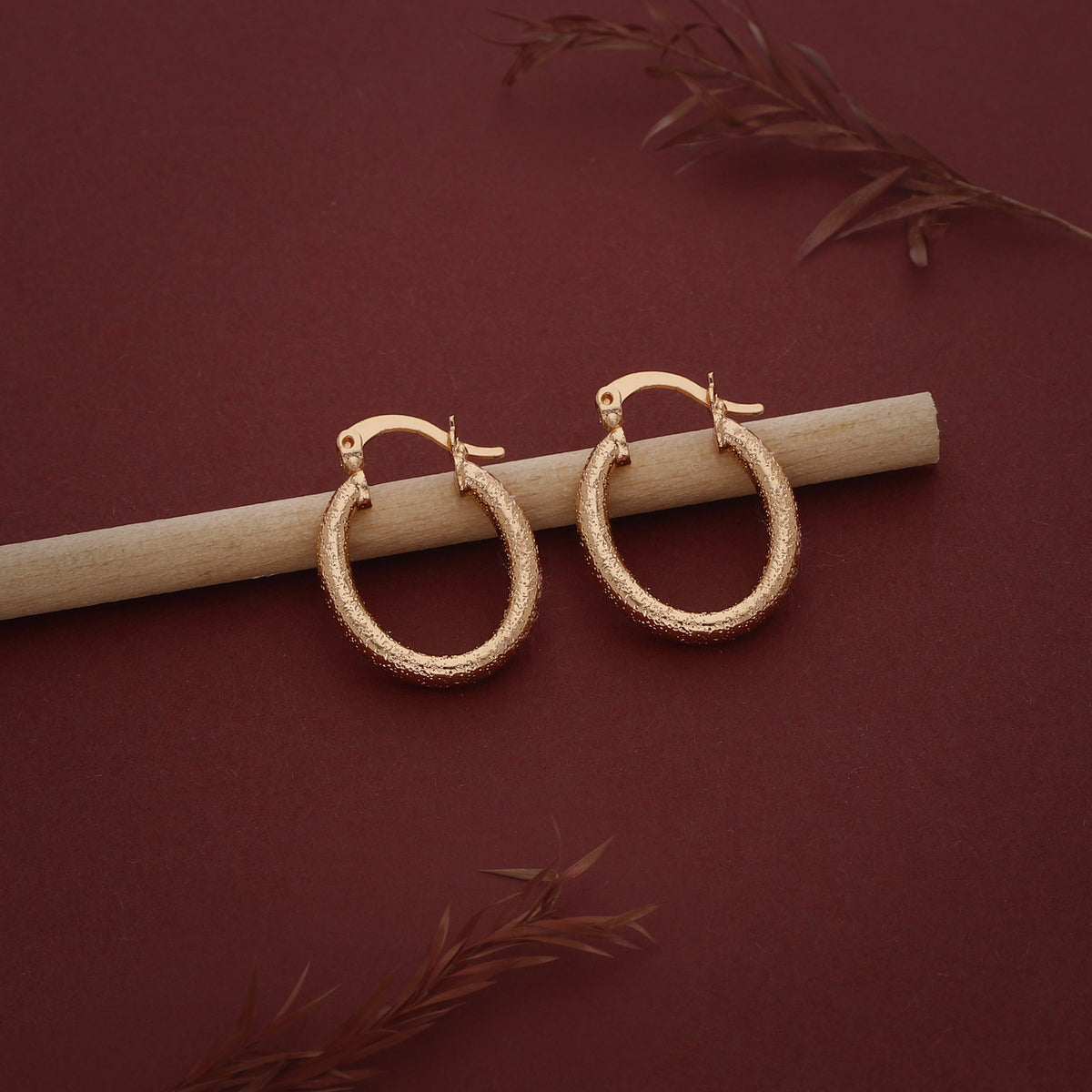 Textured Oval Earring
