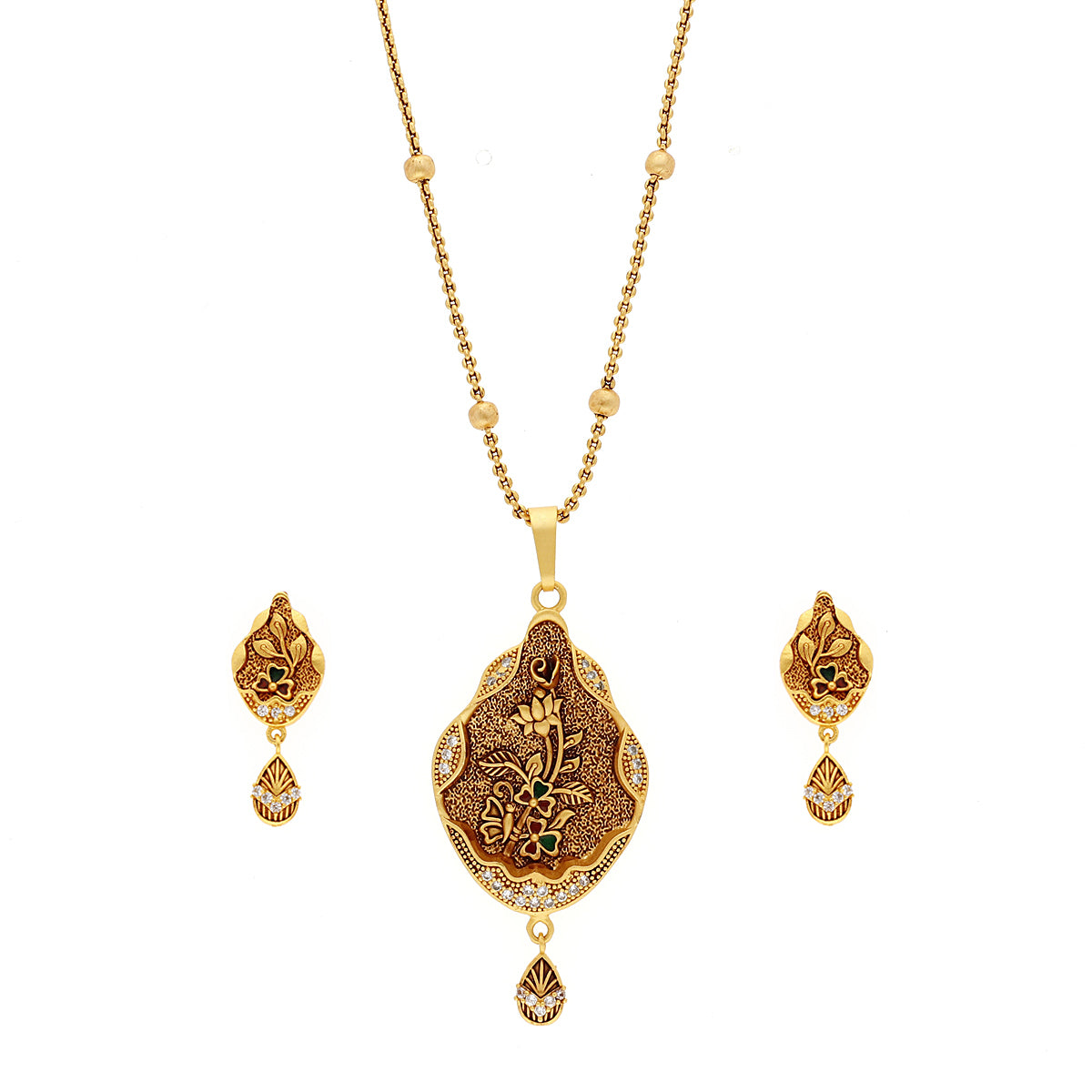 Gold Plated Floral Jewellery