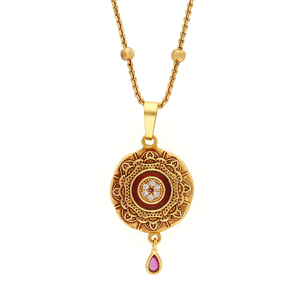 Gold Plated Designer Red Jewellery