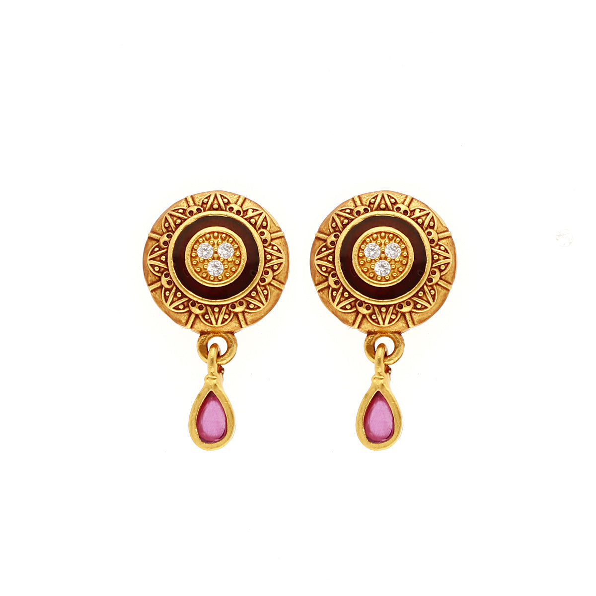 Gold Plated Designer Red Jewellery