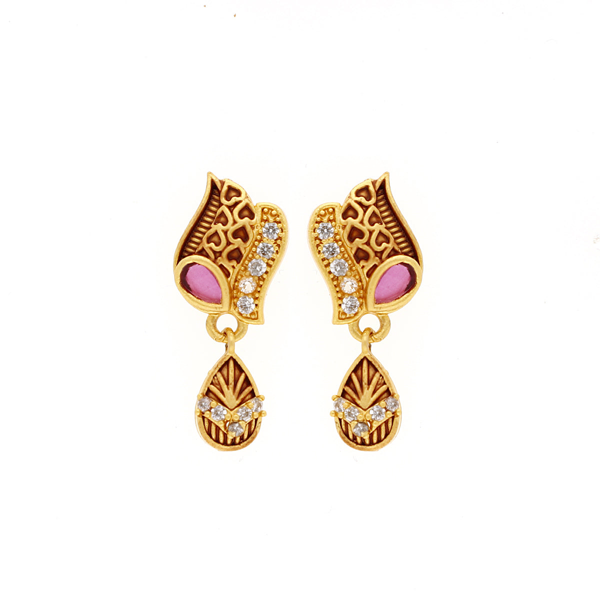 Gold Plated Pretty Maroon Jewellery