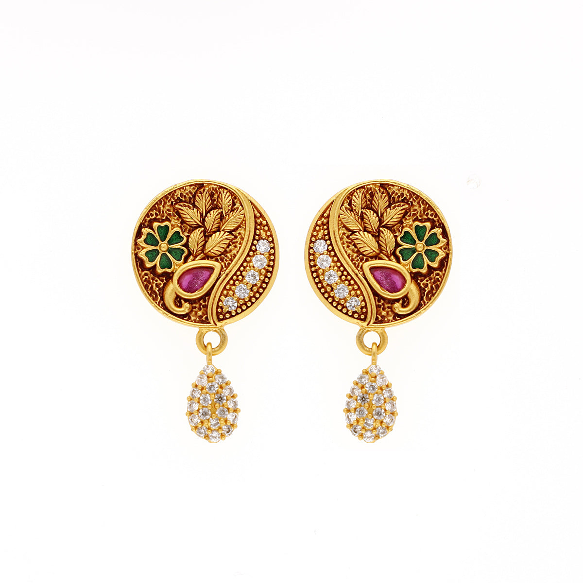 Gold Plated Floral Multicolor Jewellery
