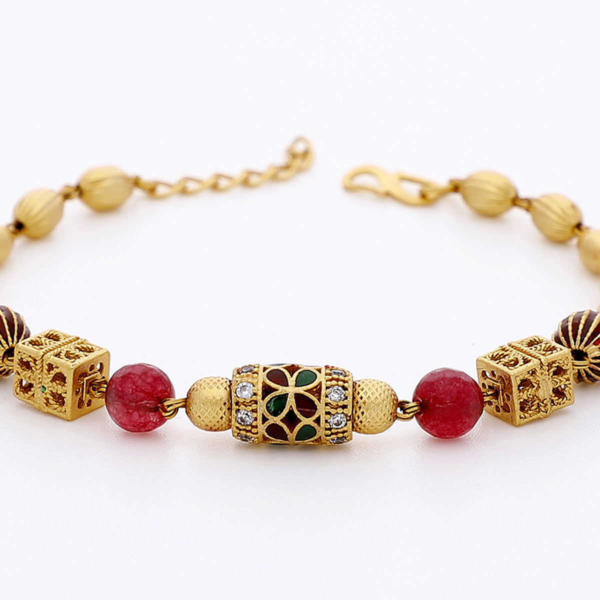 Gold Plated Classic Floral Bracelet