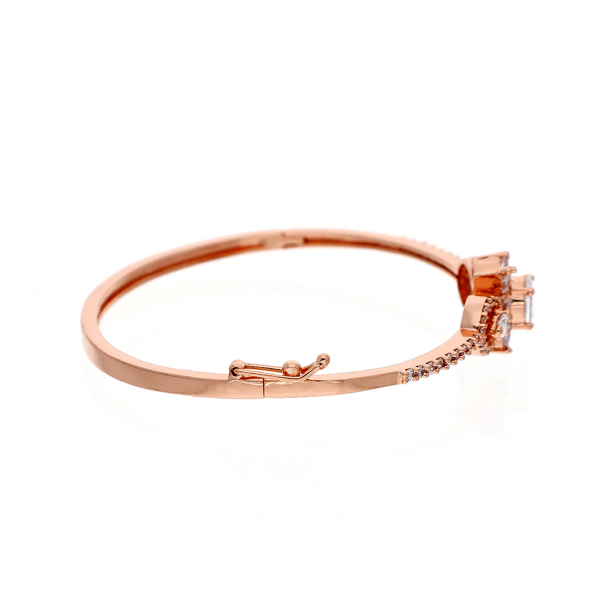 Gold Plated Kada Cubic Zirconia Bracelet