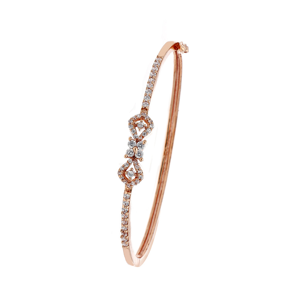 Gold Plated Chic Kada Cubic Zirconia Bracelet
