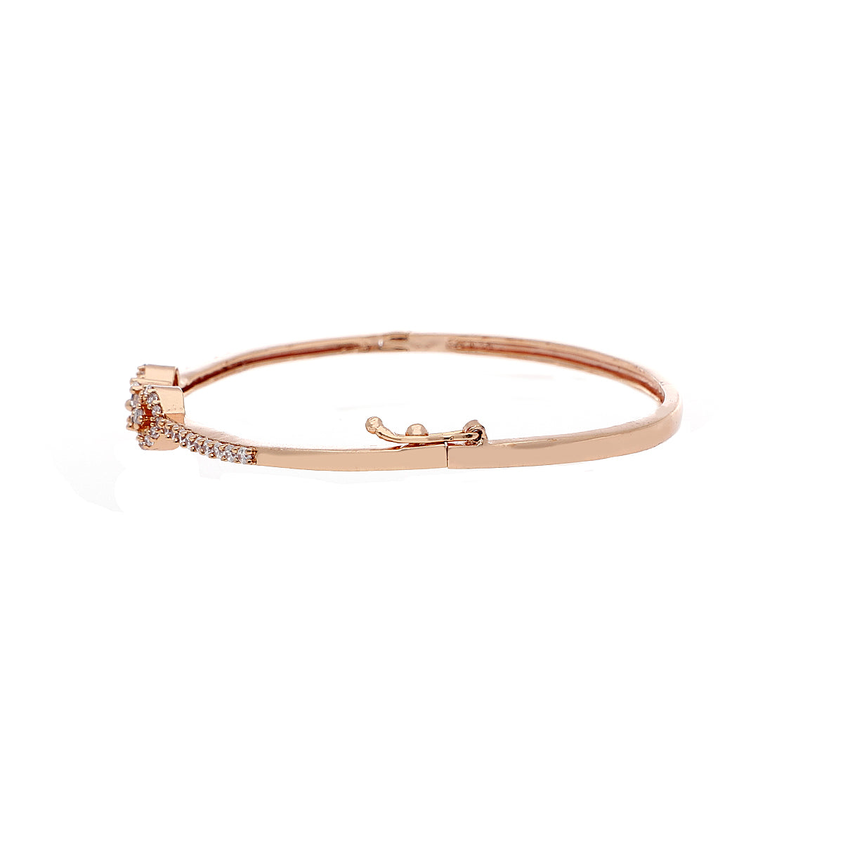 Gold Plated Chic Kada Cubic Zirconia Bracelet