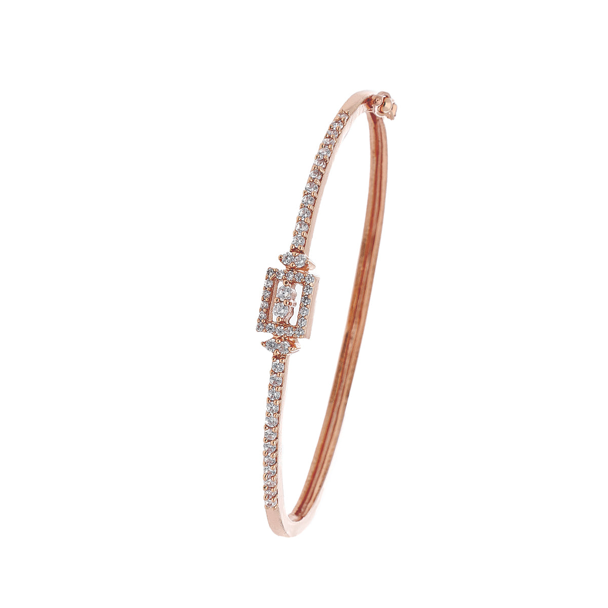 Gold Plated Delicate Kada Cubic Zirconia Bracelet