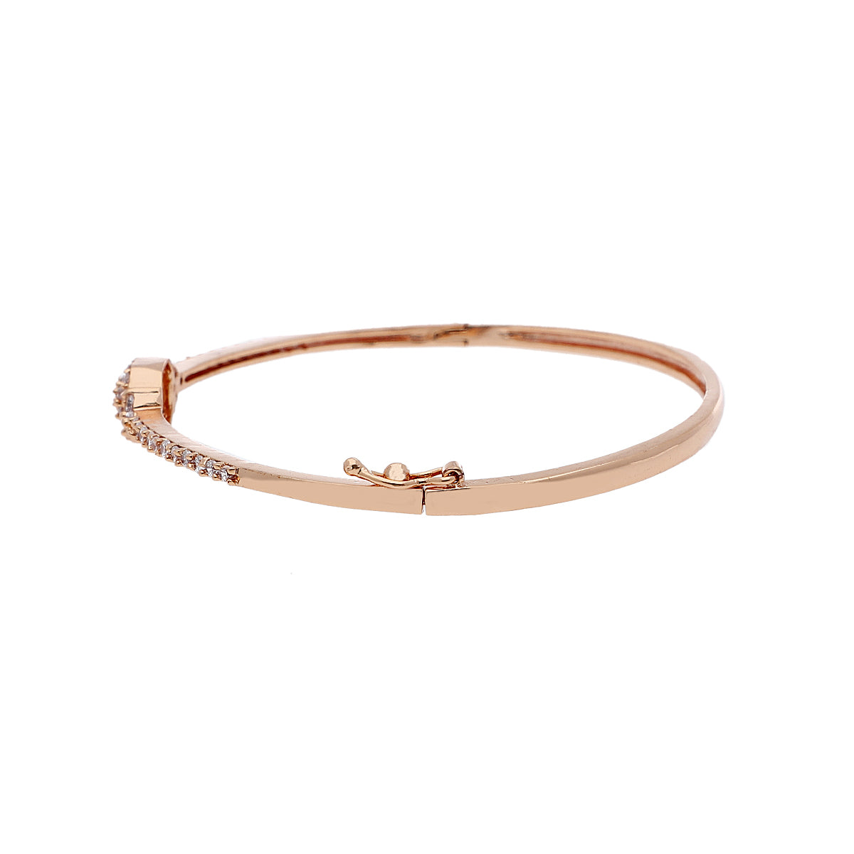 Gold Plated Delicate Kada Cubic Zirconia Bracelet