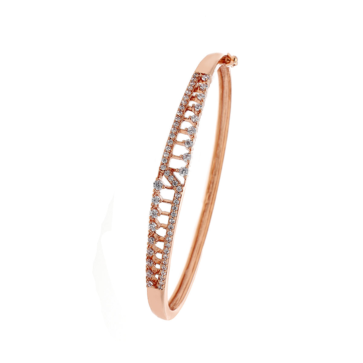 Gold Plated Festive Kada Cubic Zirconia Bracelet