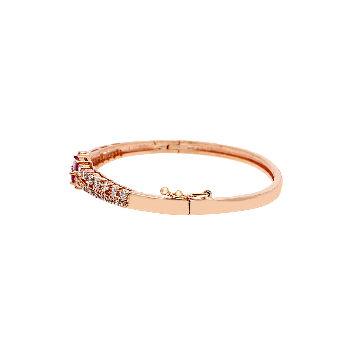 Gold Plated Pretty Kada Cubic Zirconia Bracelet