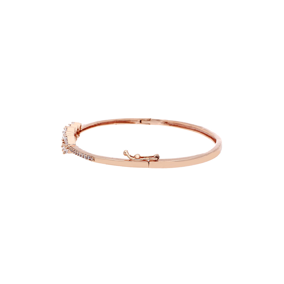 Gold Plated Chic Kada Cubic Zirconia Bracelet