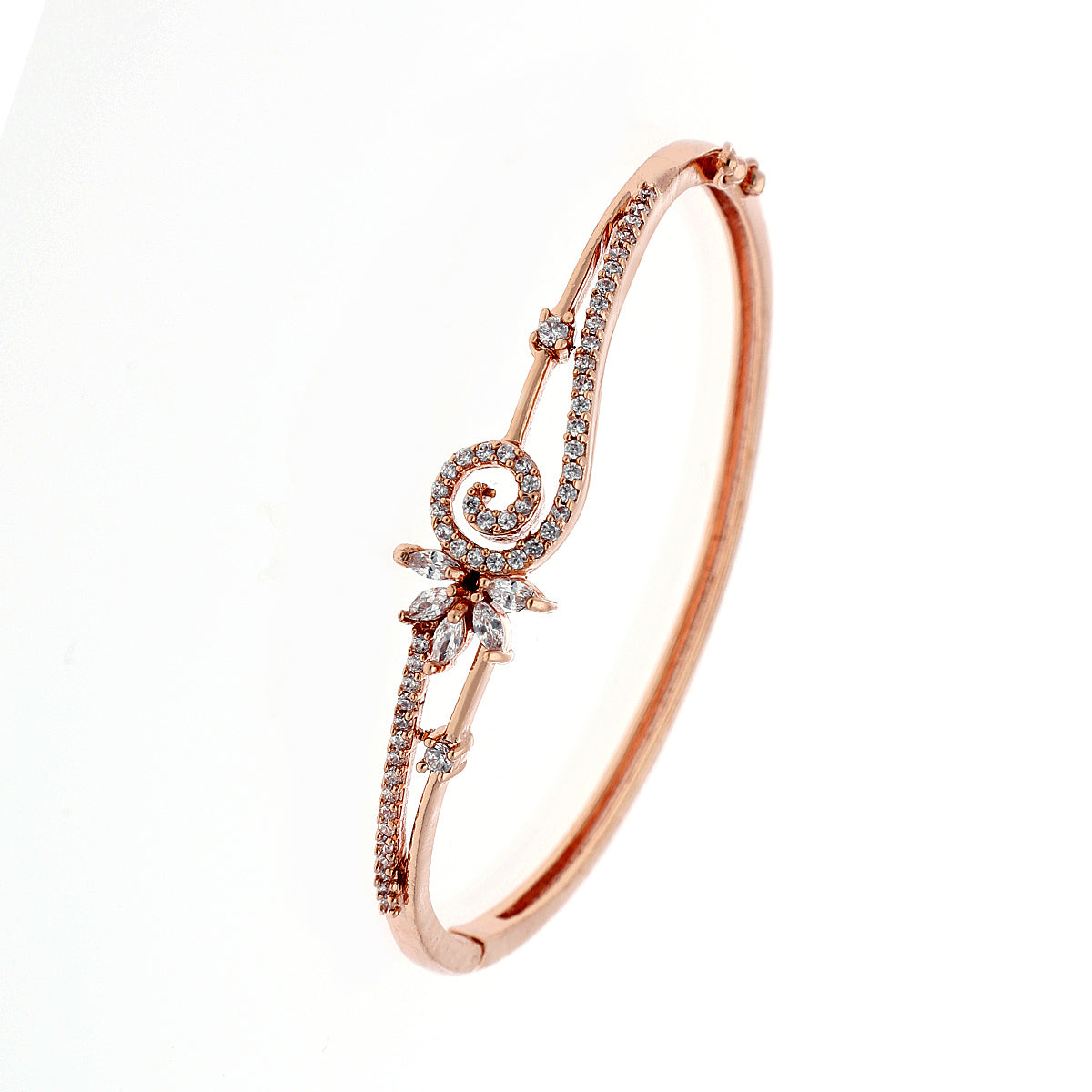 Gold Plated Floral Crystal Bracelet