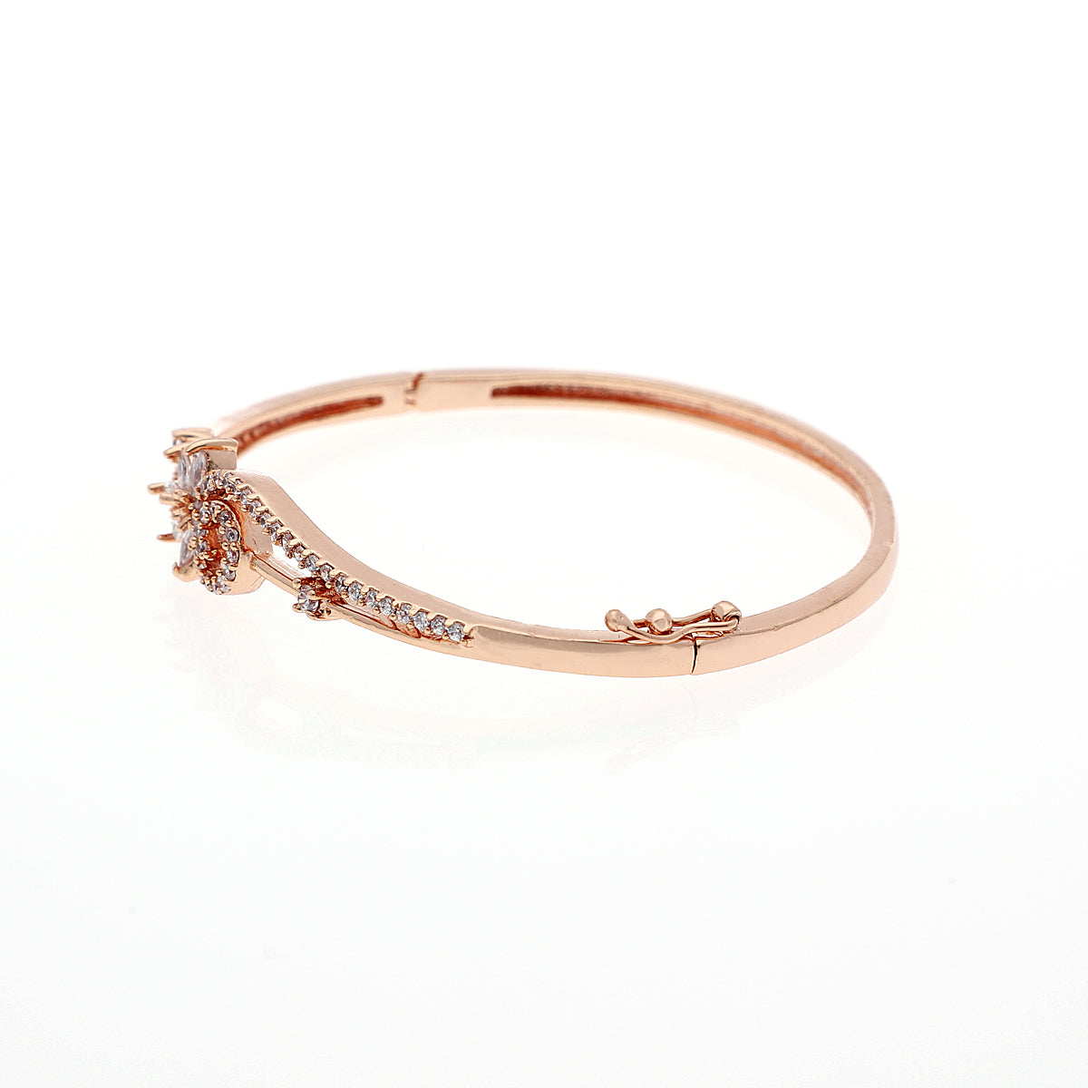 Gold Plated Floral Crystal Bracelet