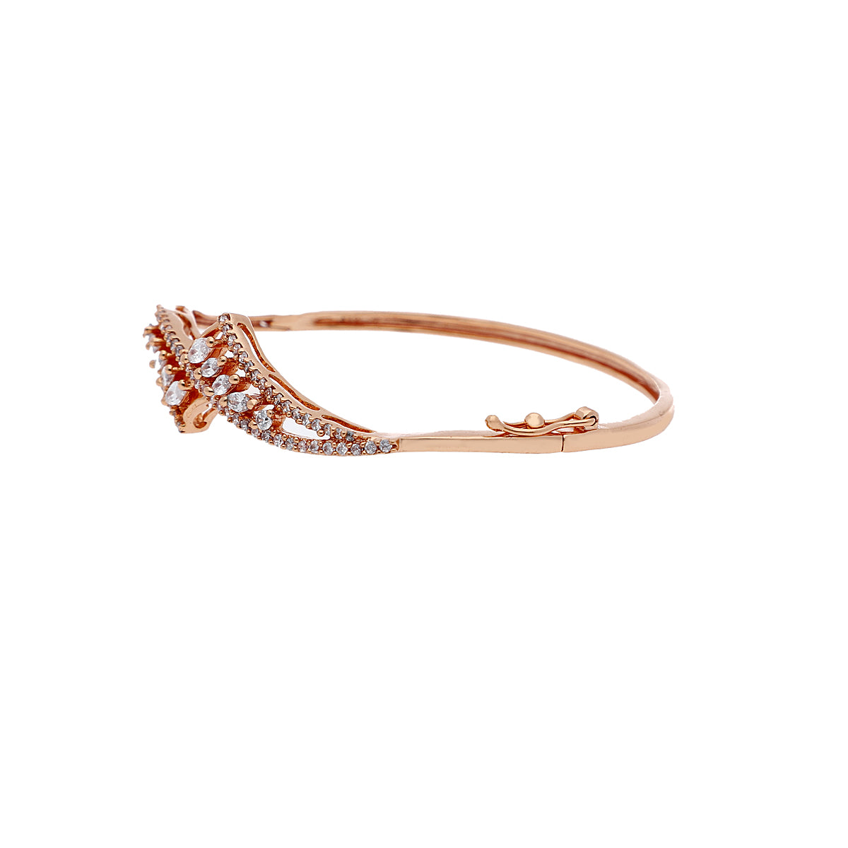Gold Plated Festive Kada Cubic Zirconia Bracelet