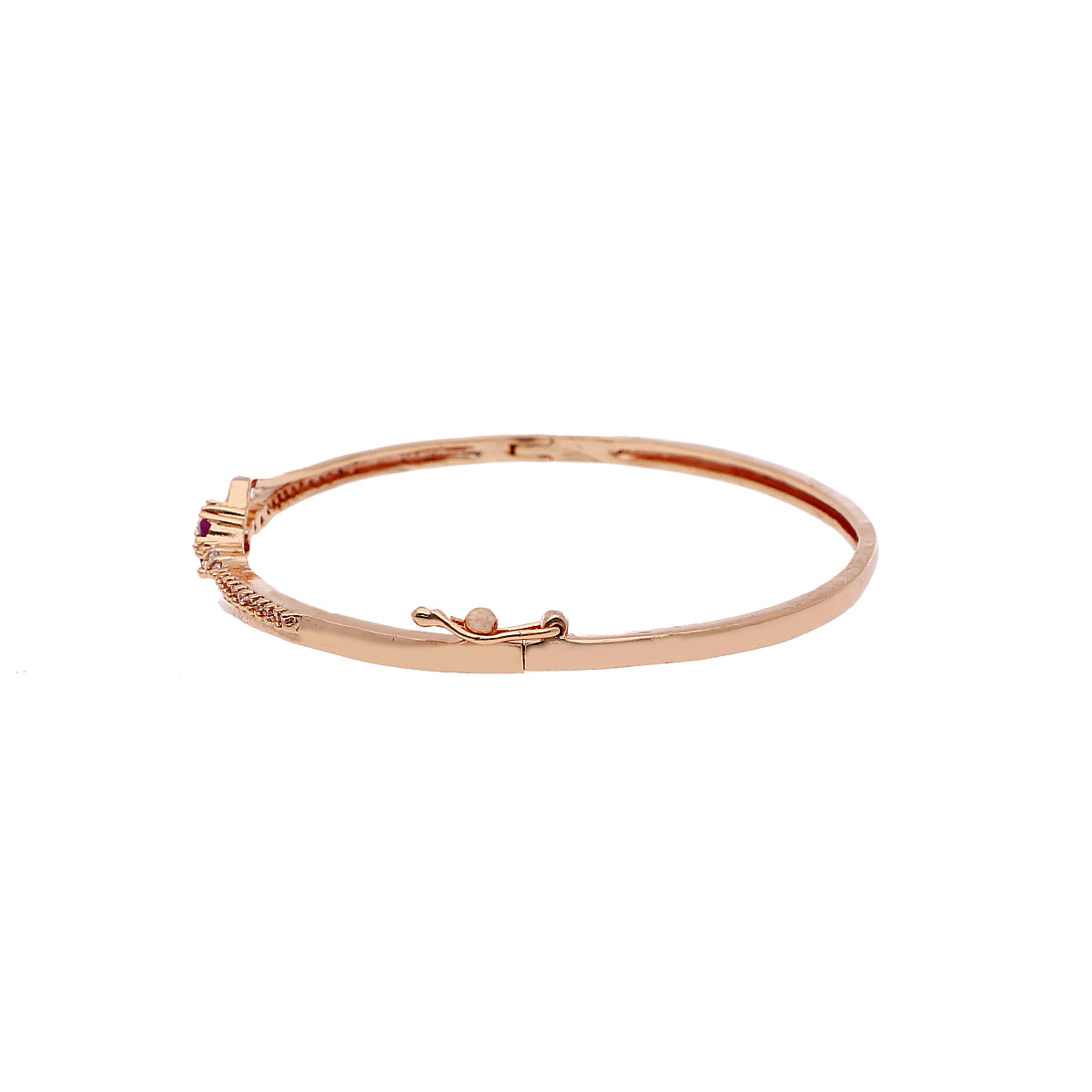 Gold Plated Dainty Kada Cubic Zirconia Bracelet