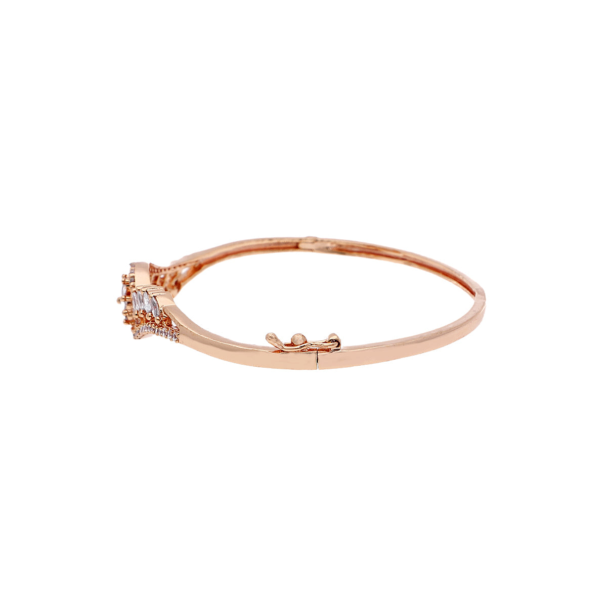 Gold Plated Pretty Kada Cubic Zirconia Bracelet