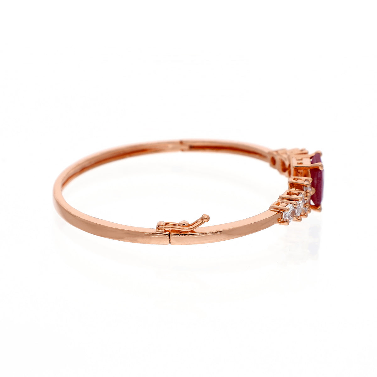 Gold Plated Festive Kada Cubic Zirconia Bracelet