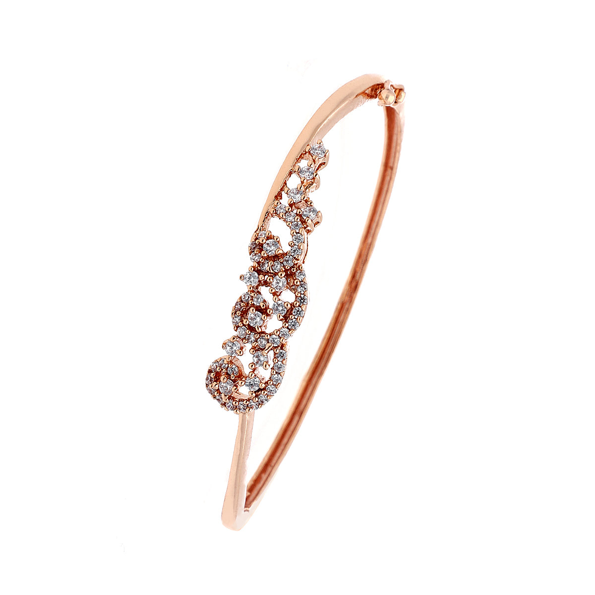 Gold Plated Delicate Kada Cubic Zirconia Bracelet