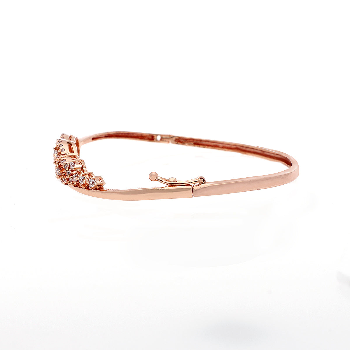 Gold Plated Delicate Kada Cubic Zirconia Bracelet