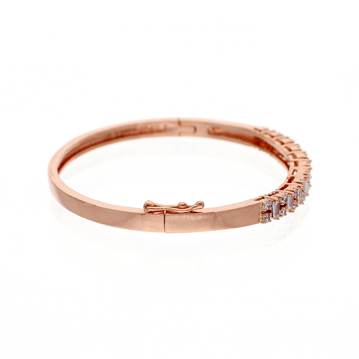 Gold Plated Dainty Kada Cubic Zirconia Bracelet