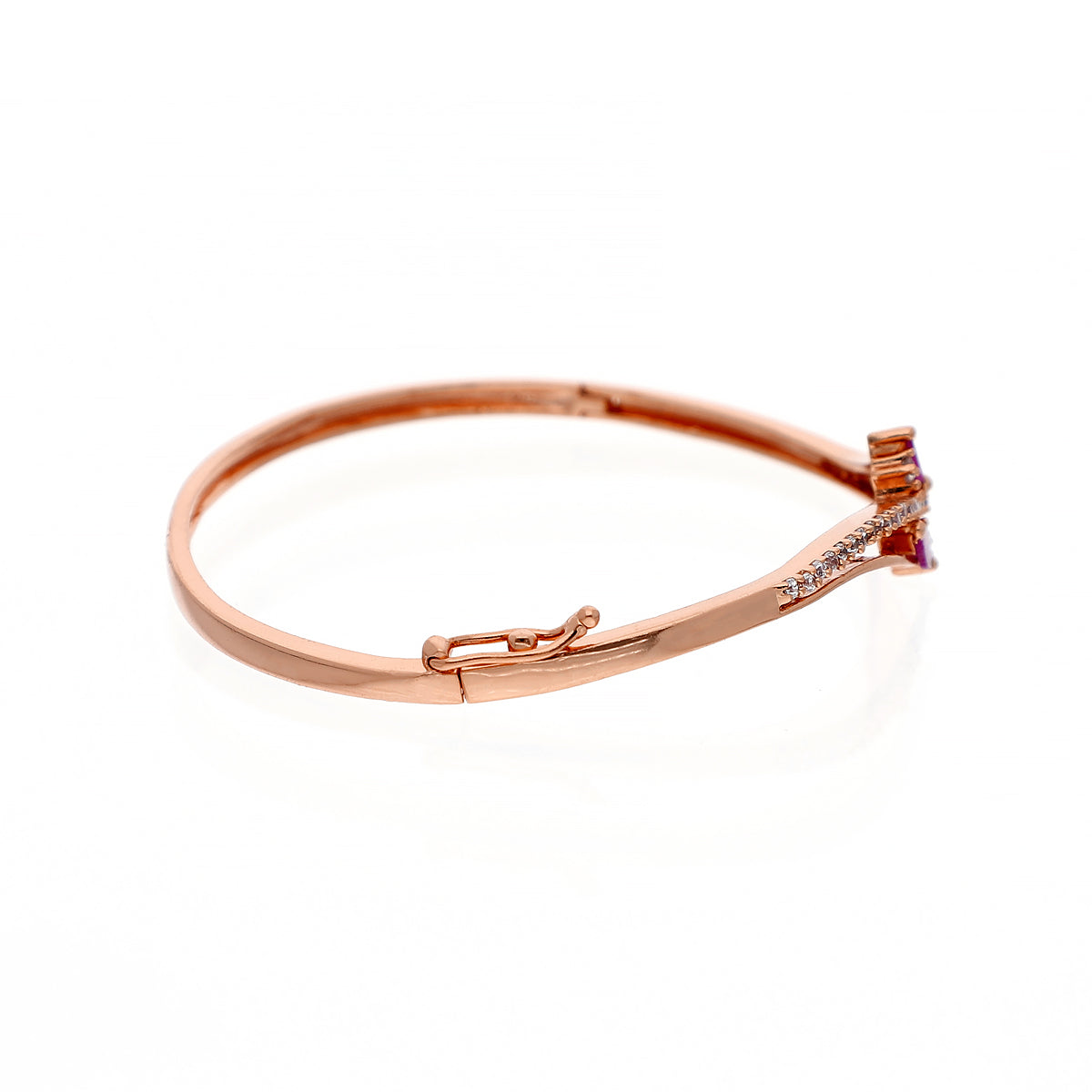 Rose Gold Plated Pink Stone Bracelet