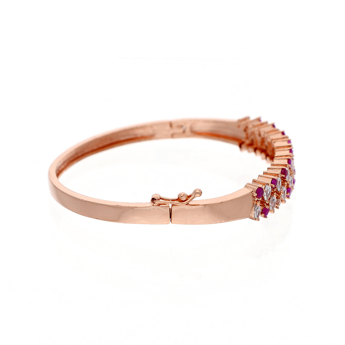 Gold Plated Chic Kada Cubic Zirconia Bracelet