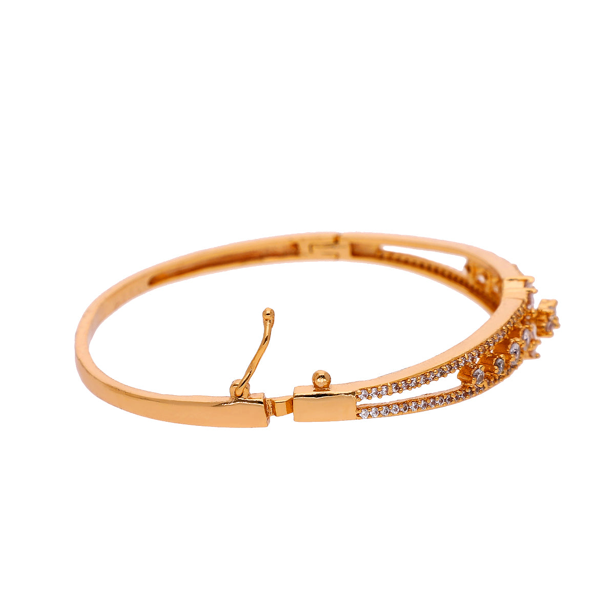 Gold Plated Pretty Sparkling Cubic Zirconia Bracelet