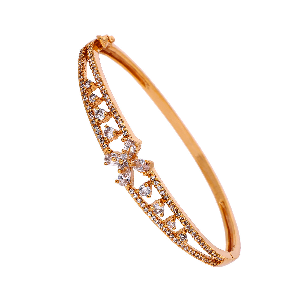 Gold Plated Pretty Sparkling Cubic Zirconia Bracelet