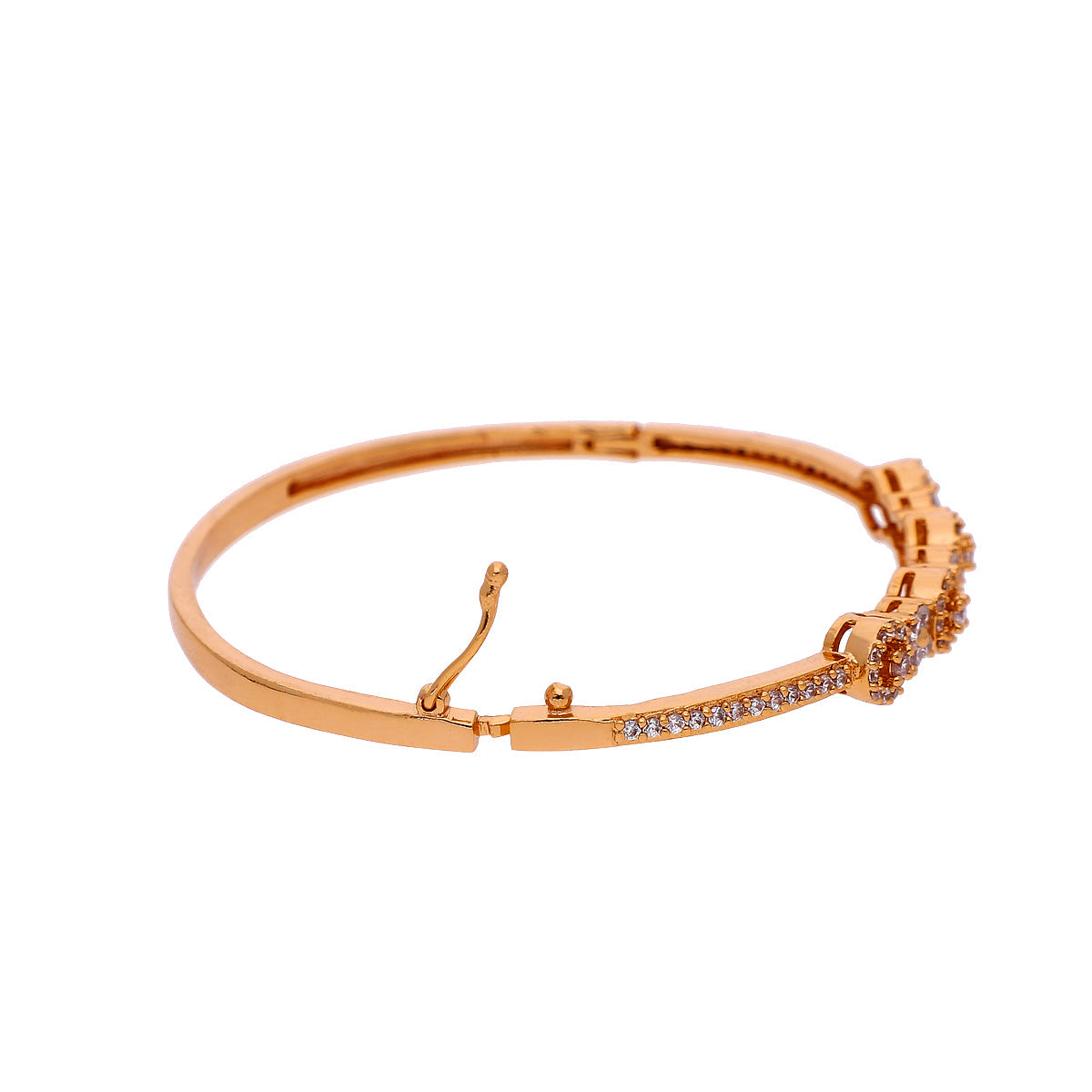 Gold Plated Chic Sparkling Cubic Zirconia Bracelet