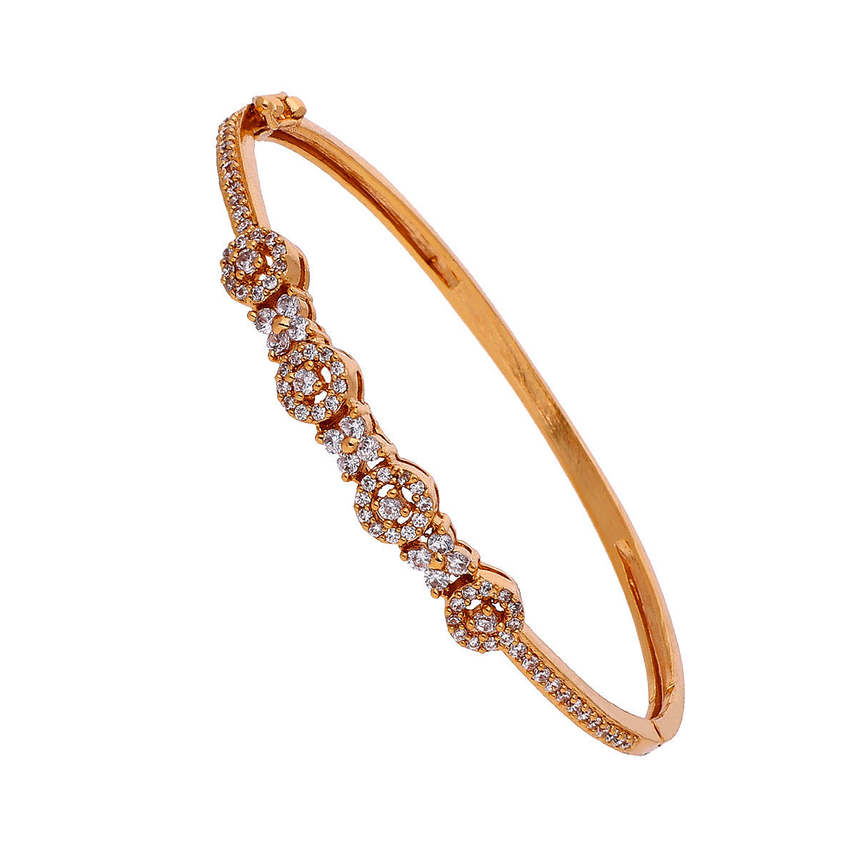 Gold Plated Chic Sparkling Cubic Zirconia Bracelet