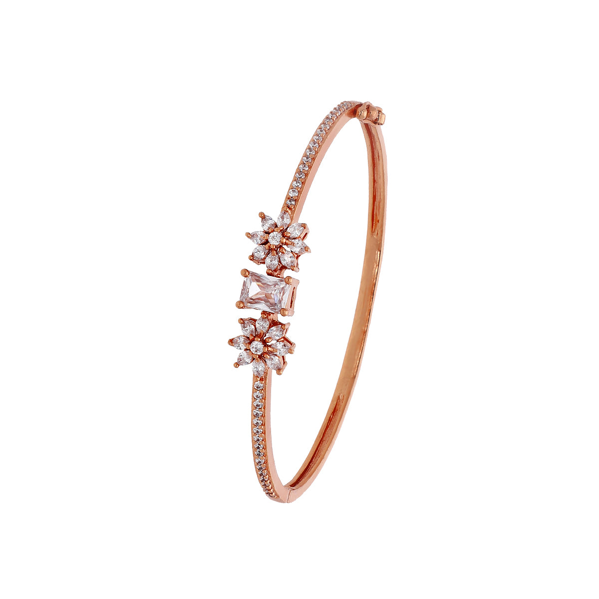 Rose Gold Plated Floral Bracelet