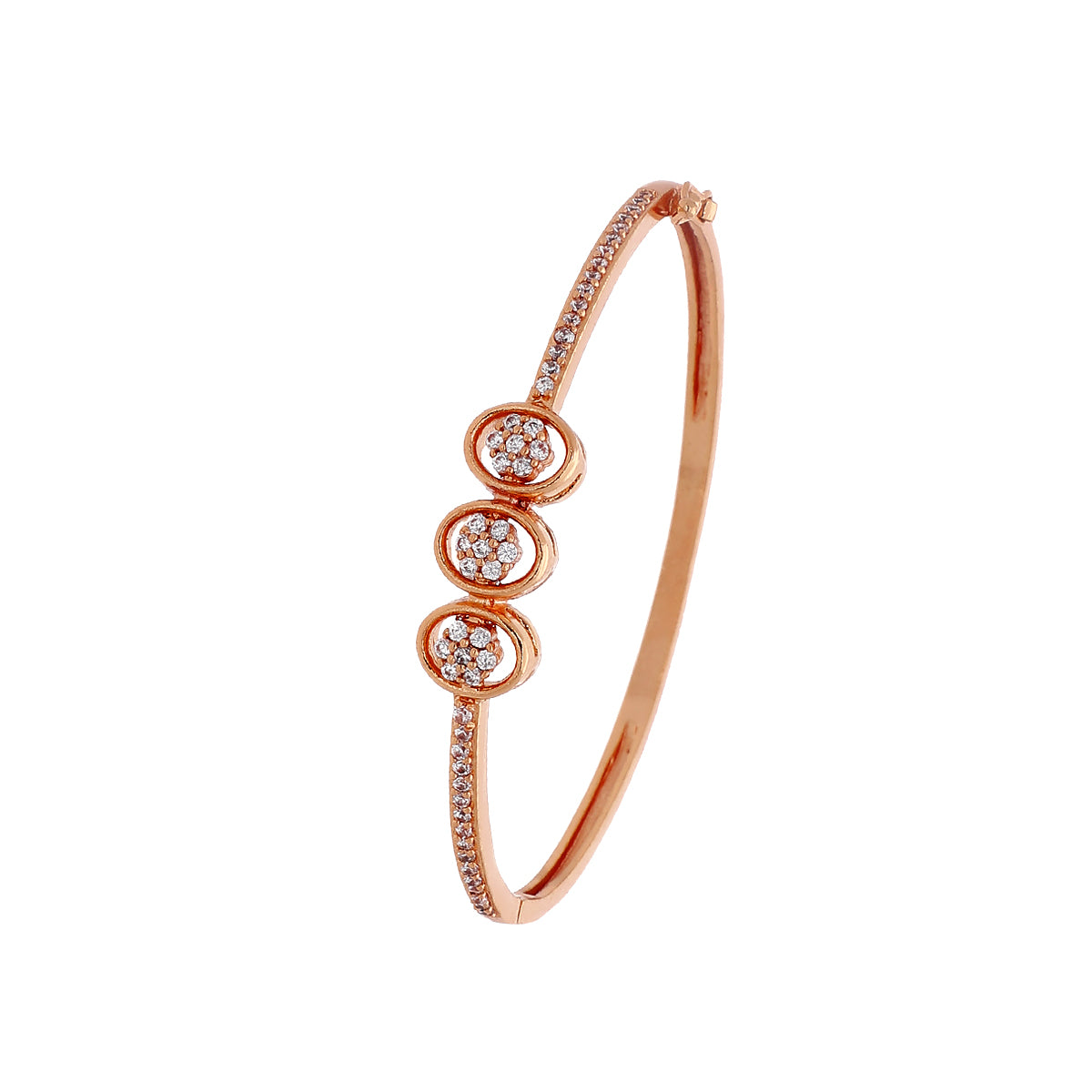 Rose Gold Plated Crystal Link Bracelet