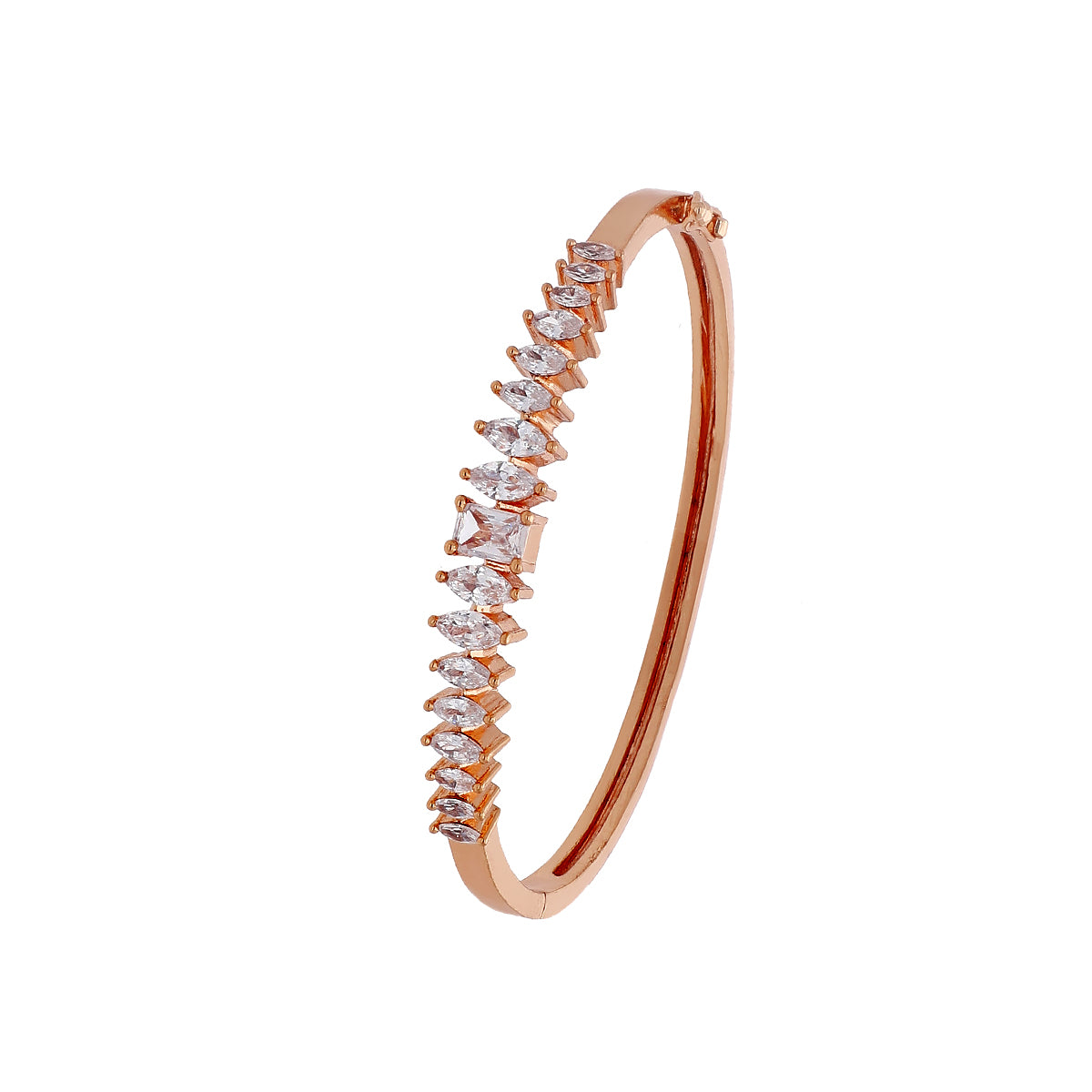 Gold Plated Festive Kada Cubic Zirconia Bracelet