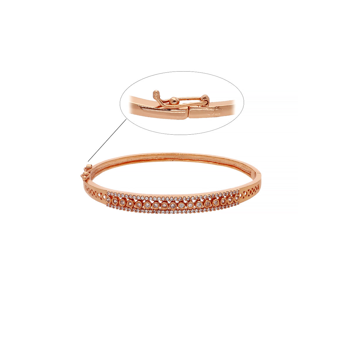 Gold Plated Modern Kada Bracelet