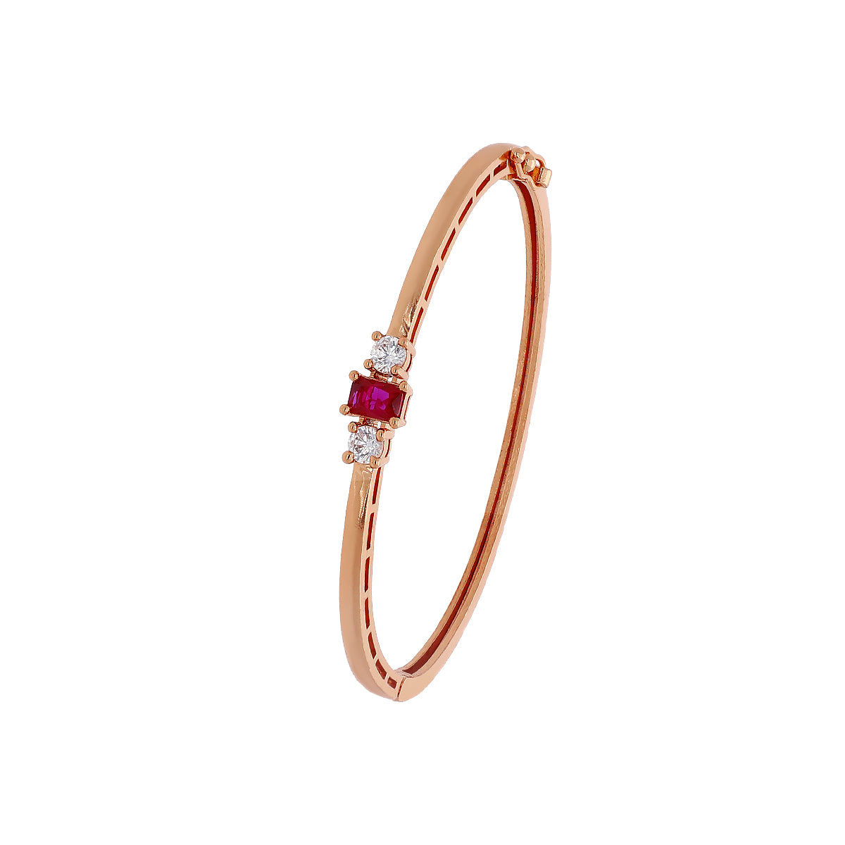 Gold Plated Pretty Kada Cubic Zirconia Bracelet