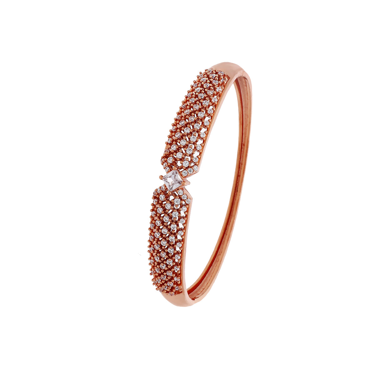 Rose Gold Plated Crystal Mesh Bracelet