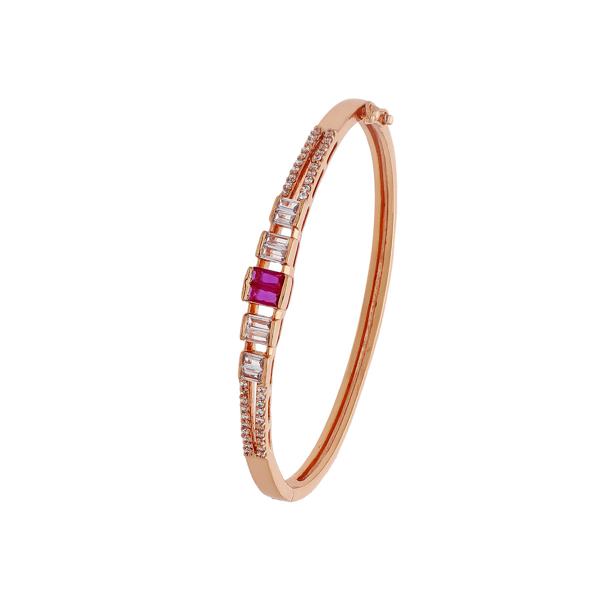 Gold Plated Delicate Kada Cubic Zirconia Bracelet