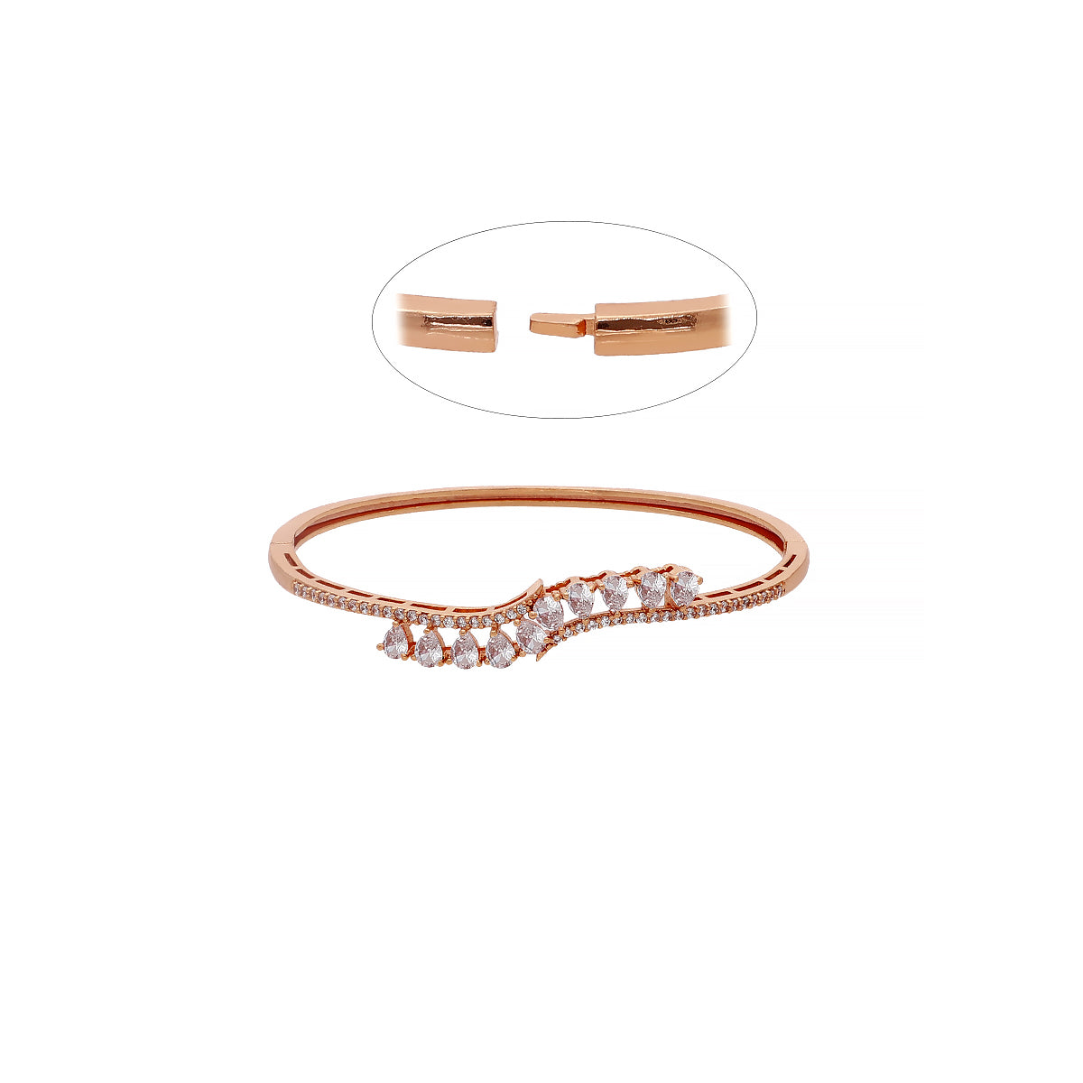 Gold Plated Chic Kada Bracelet