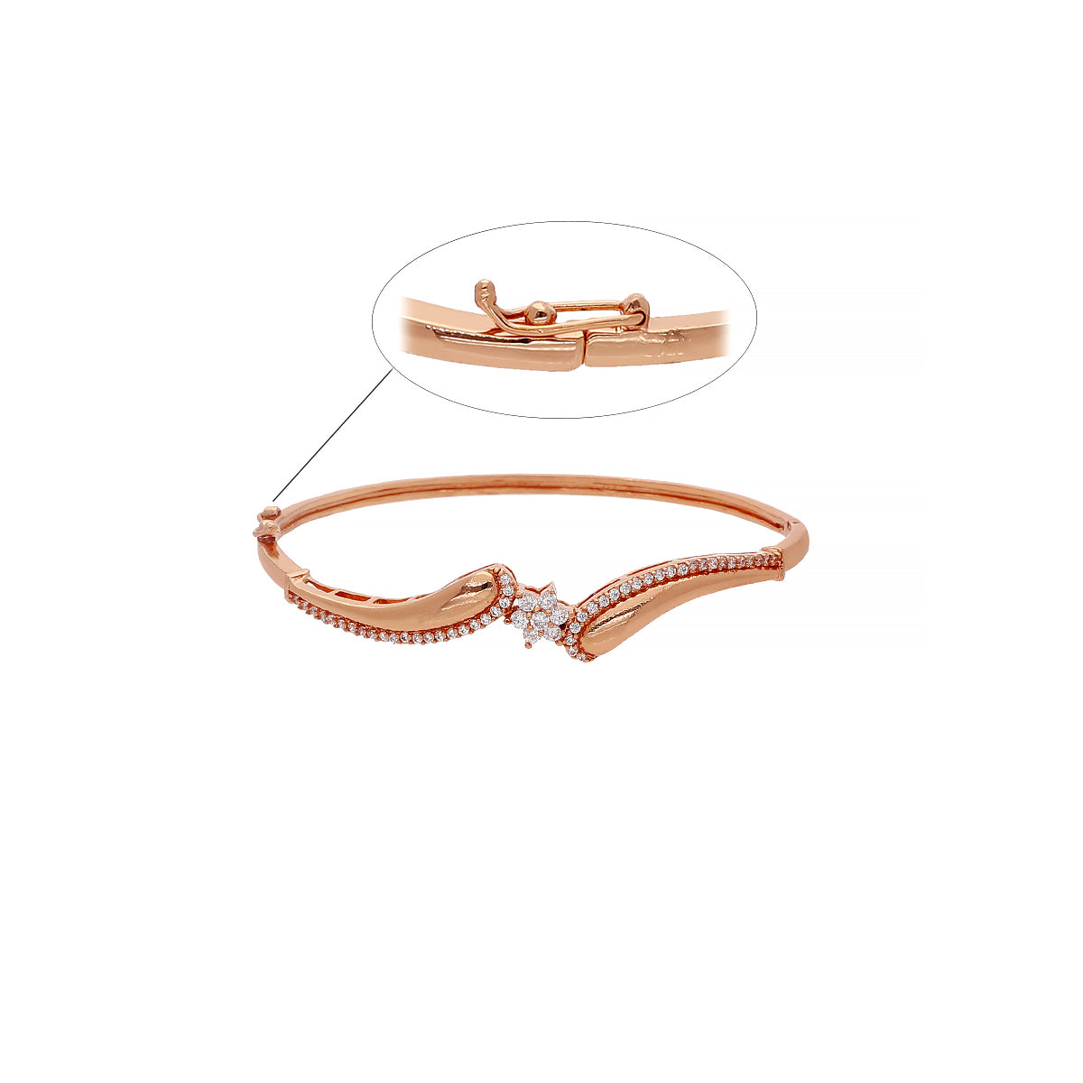 Gold Plated Statement Kada Bracelet